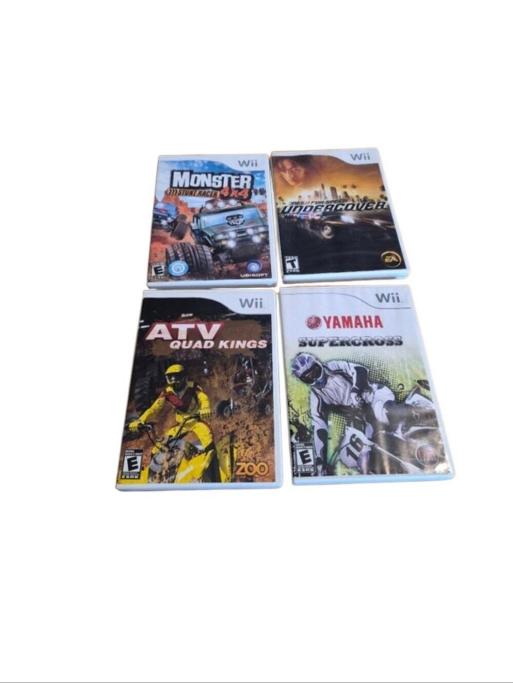 Wii  ATV Quad Kings Monster Stunt Racer Need 4 Speed Undercover Yamaha Supercros